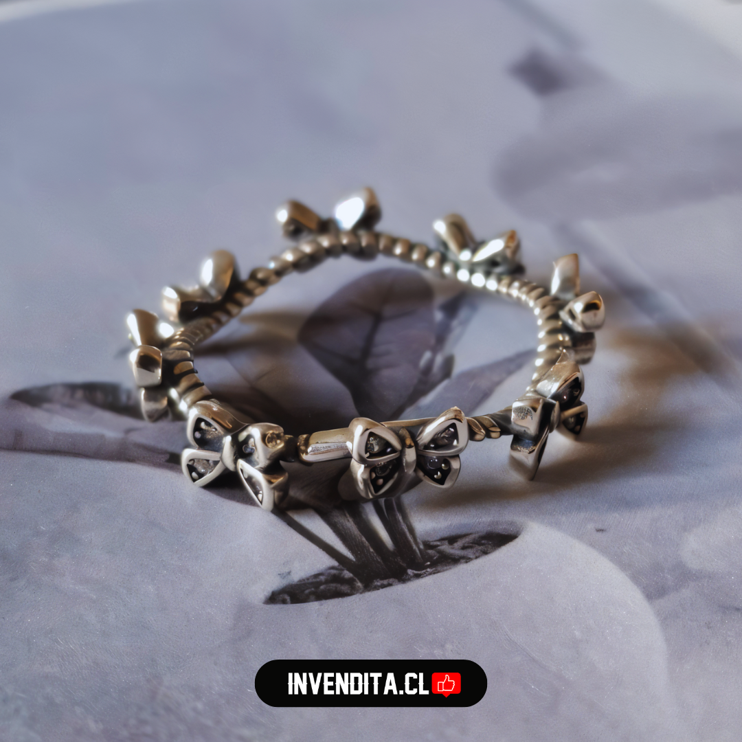 Anillo de Plata 925 camino de mariposas volando