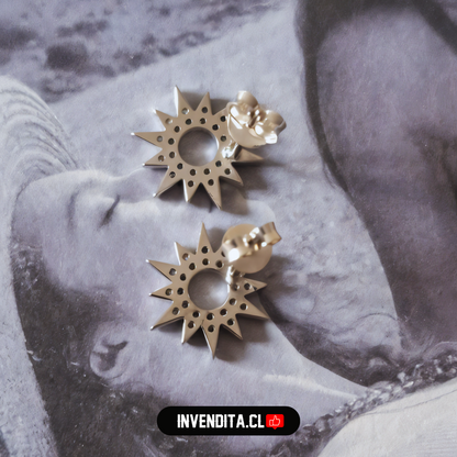 Aros de plata 925 sol con circones