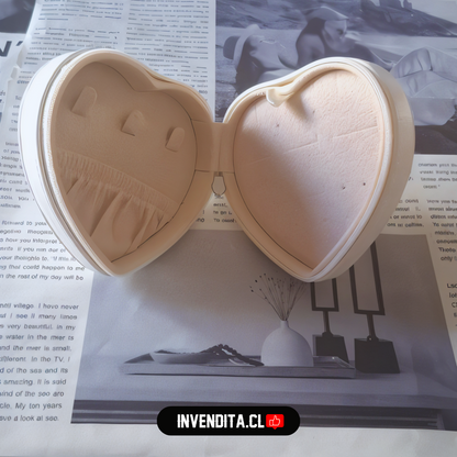Joyero mixto corazón color blanco