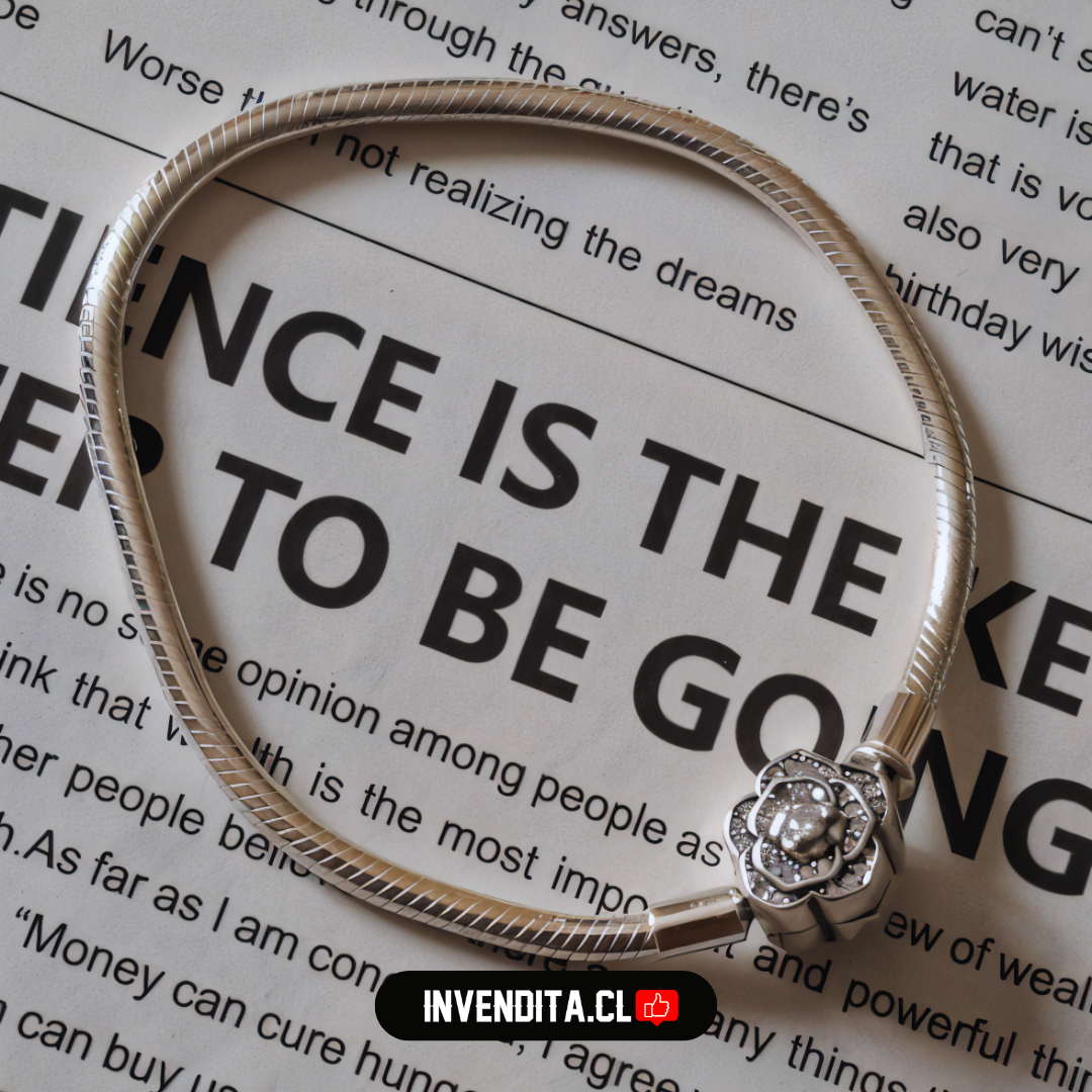 Pulsera estilo pandora diseño floreciendo