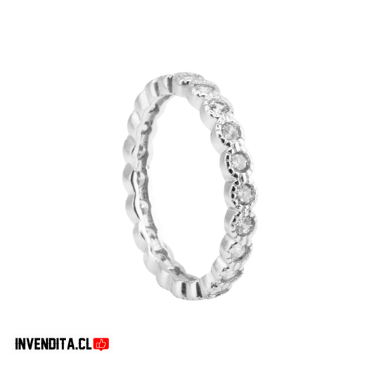 Anillo de plata 925 camino de circones