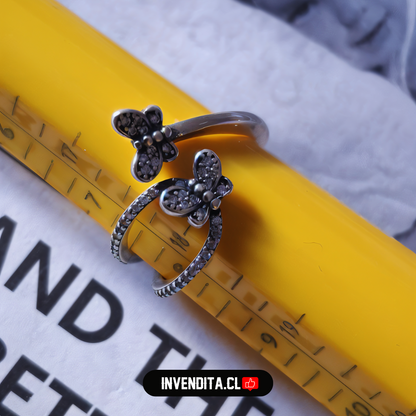 Anillo de Plata 925 mariposas en vuelo