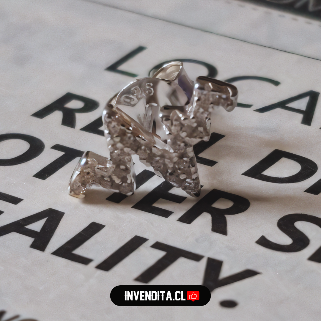 Aros de plata 925 pegado diseño cardiograma micro circón