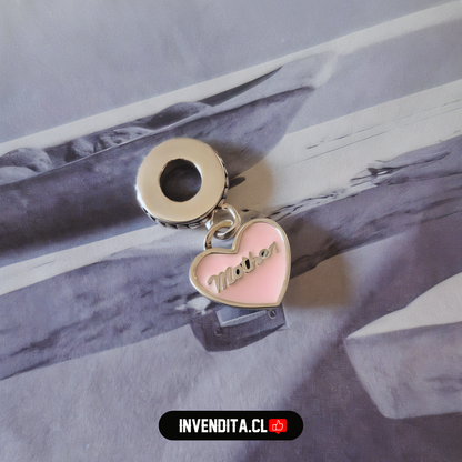 Charm estilo pandora corazón mother rosa