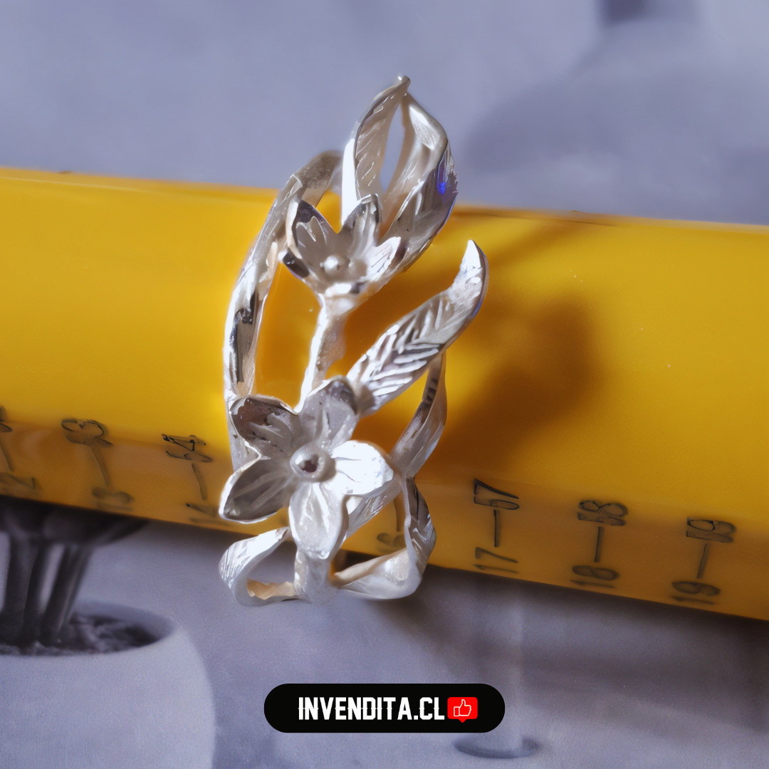 Anillo de Plata 925 dos flores