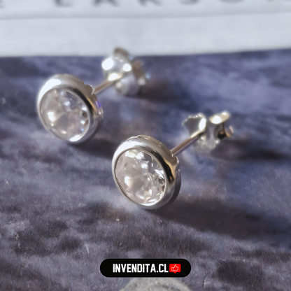 Aros de plata 925 punto de luz