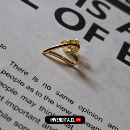 Aros enchapados en oro figura corazón