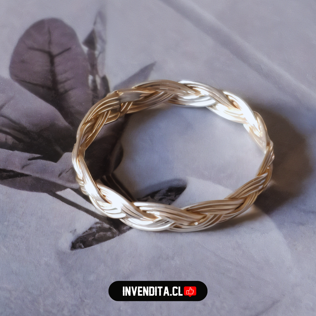 Anillo de plata 925 MIDI diseño trenzado