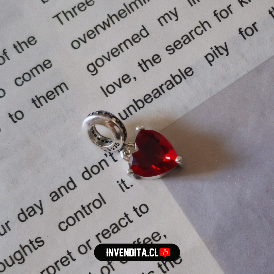 Charm estilo pandora estilo corazón