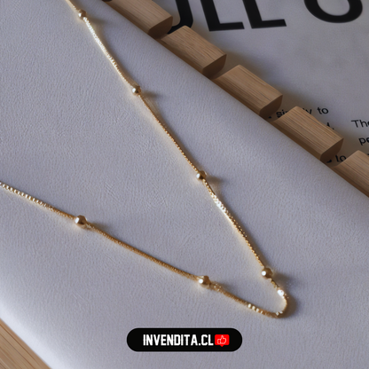 Collar enchapado en oro estilo veneciana