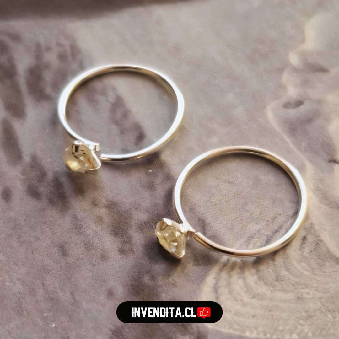 Aros de plata 925 piercing circón corazón