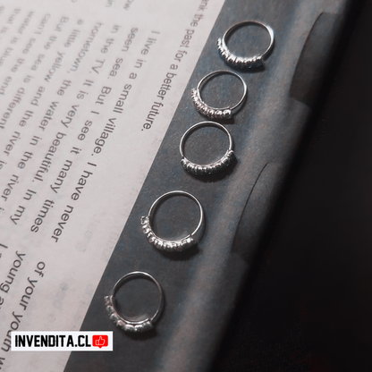 Aros de plata 925 piercing banda de circones