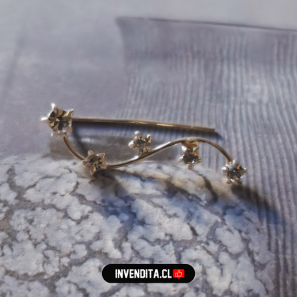 Aros de plata 925 trepadores brote de circones