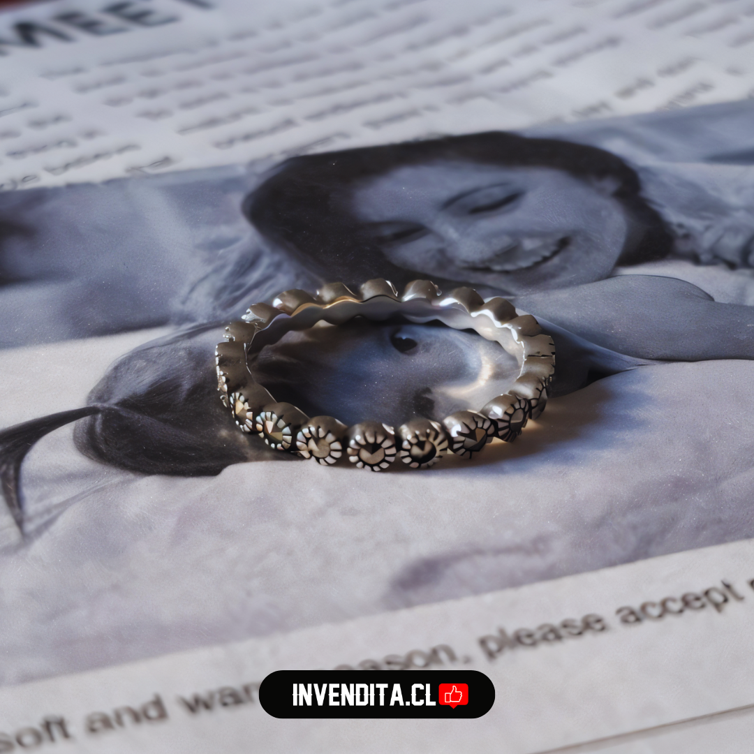 Anillo de plata 925 camino de circones