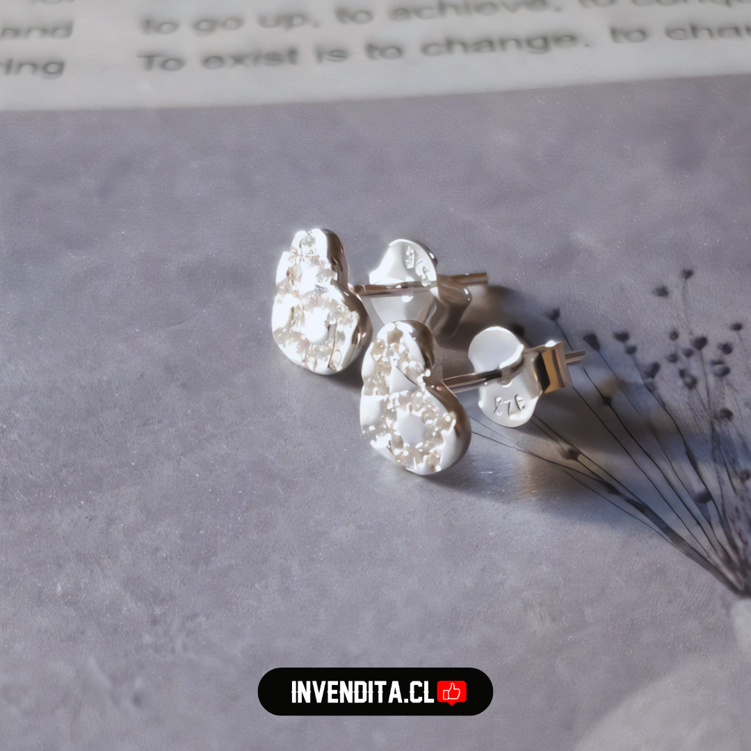 Aros de plata 925 corazón martillado