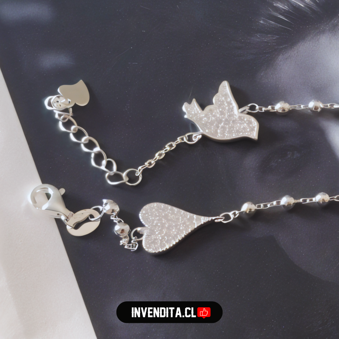 Pulsera de plata 925 estilo Virgen de los rayos milagrosa con Circones