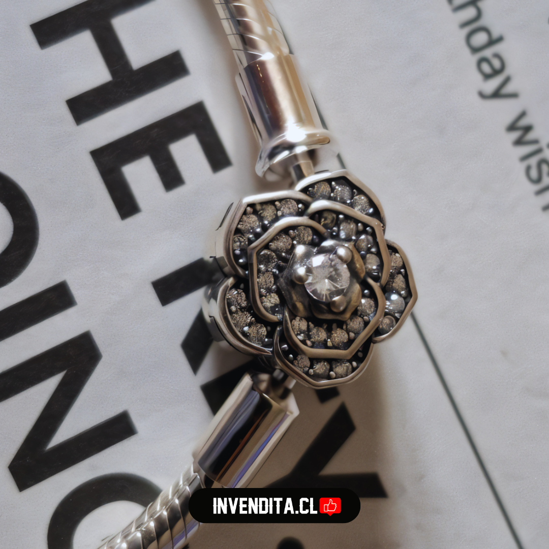 Pulsera estilo pandora diseño floreciendo