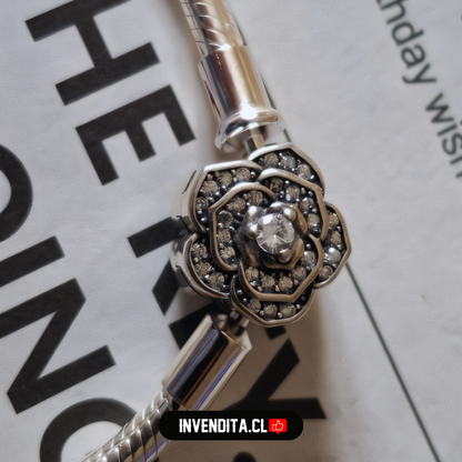Pulsera estilo pandora diseño floreciendo