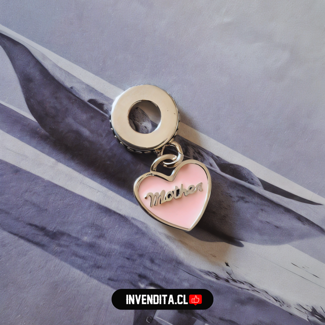 Charm estilo pandora corazón mother rosa
