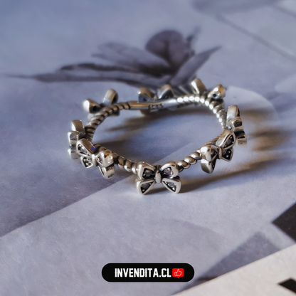 Anillo de Plata 925 camino de mariposas volando