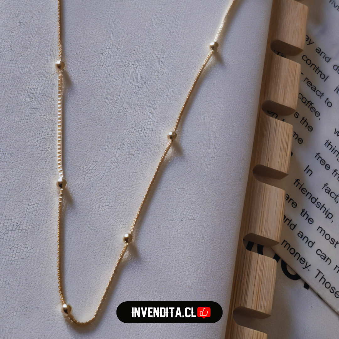 Collar enchapado en oro estilo veneciana