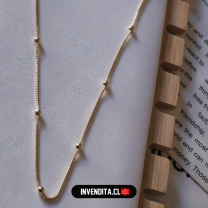 Collar enchapado en oro estilo veneciana