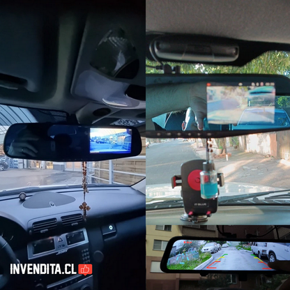 Espejo Retrovisor Cámara De Auto + Cámara Retroceso