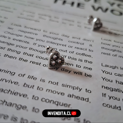 Aros de plata 925 corazón Swarovski elements cristales