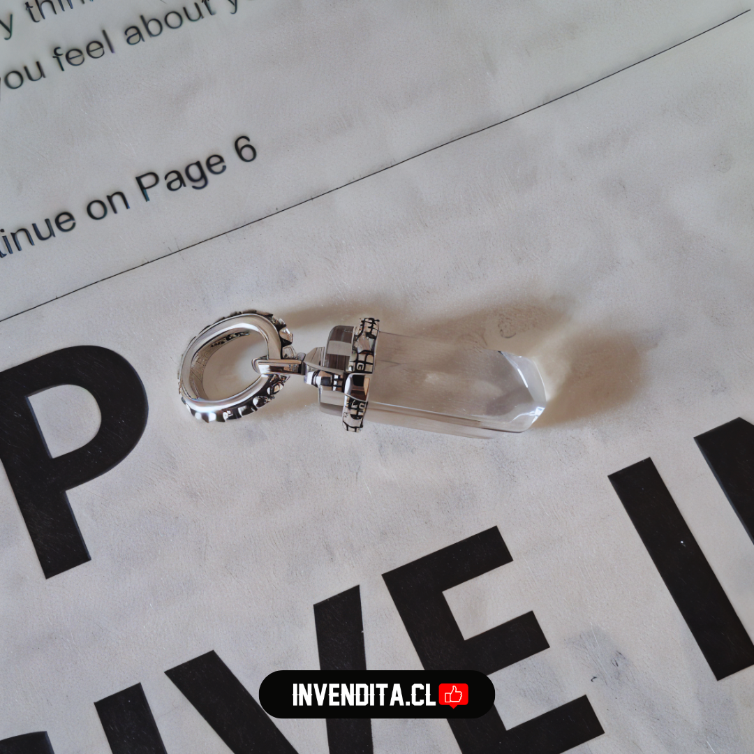 Charm estilo pandora péndulo de cuarzo transparente