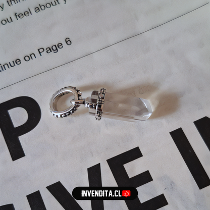 Charm estilo pandora péndulo de cuarzo transparente