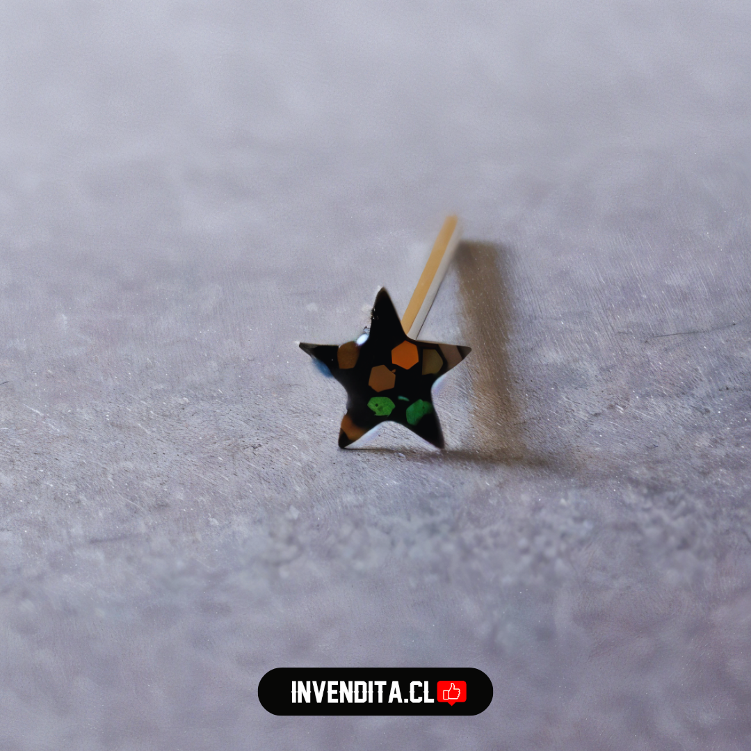 Aros de plata 925 piercing de estrellas